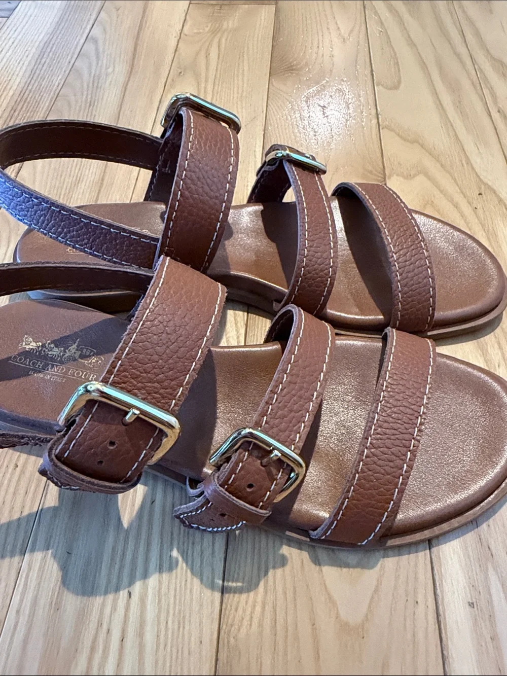 Couch and Four brown sandals